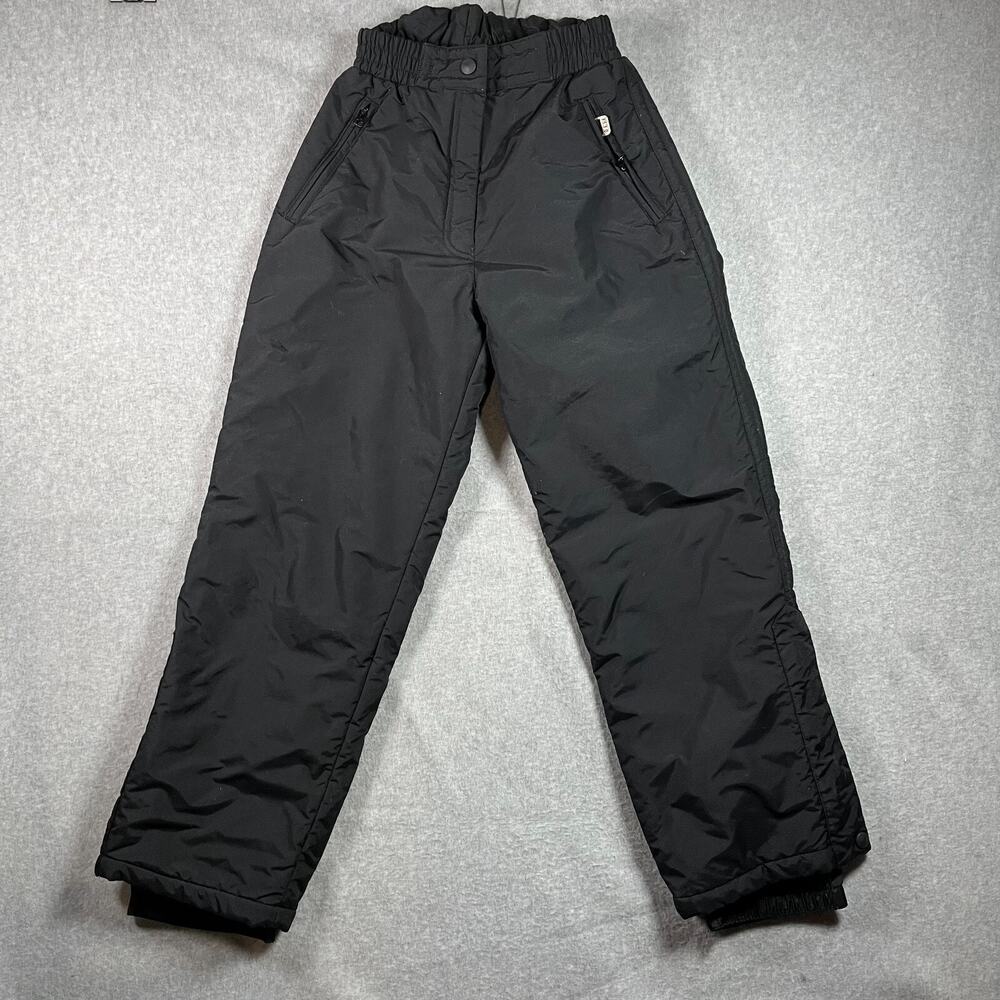 Vintage OSSI Ski Wear Ski Pants Women's Sz 6 Black Nylon Snowboard Winter Sport
